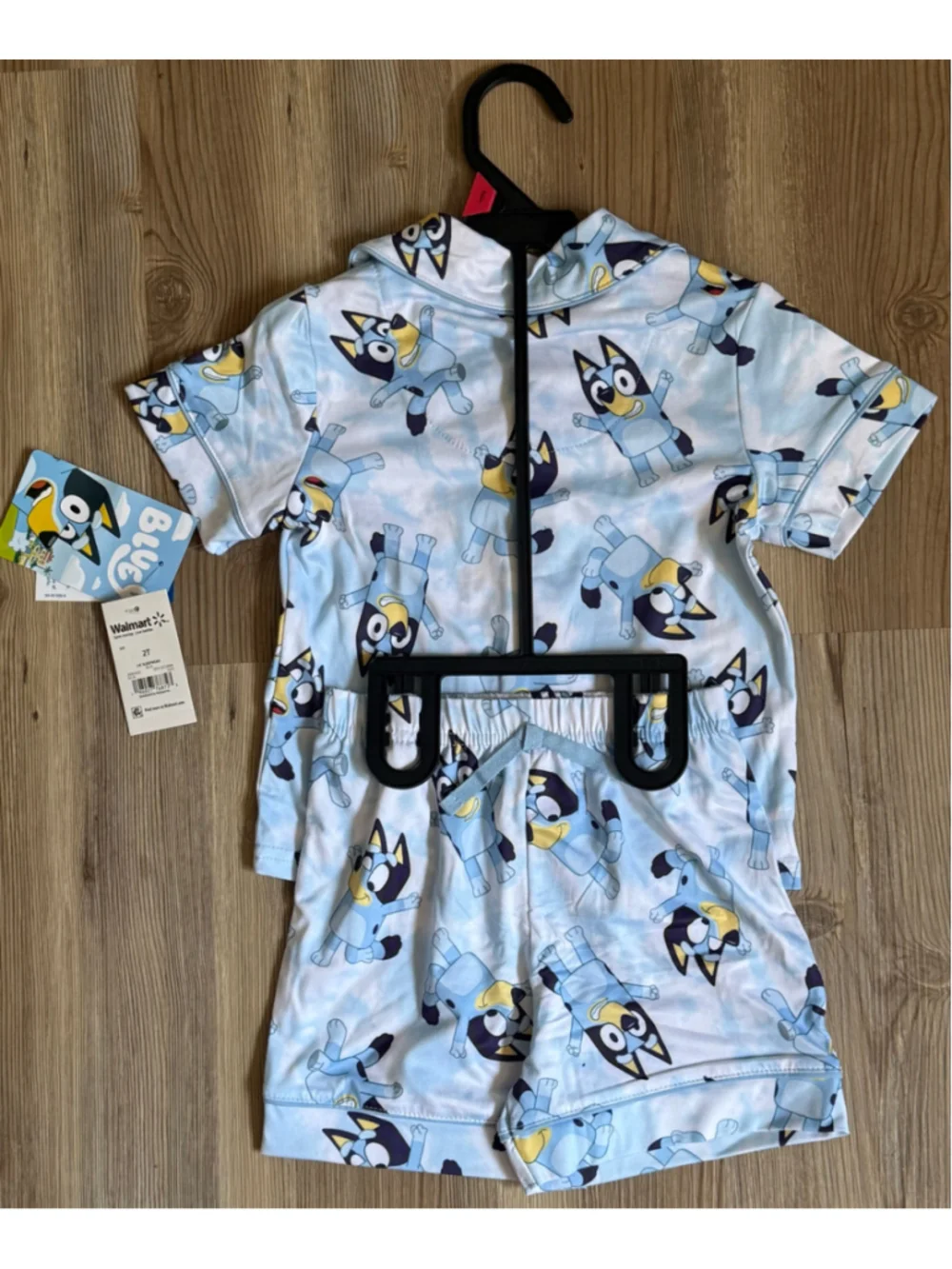 Bluey Pajama Set 2T short sleeve button up and shorts